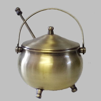 vintage antique brass firelighter pot